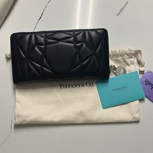 NEW Tiffany & Co. Black Geometric Women's Wallet